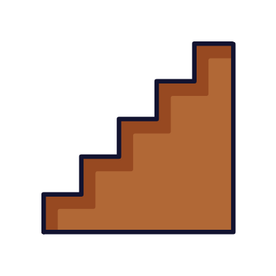 Stairs, Animated Icon, Lineal