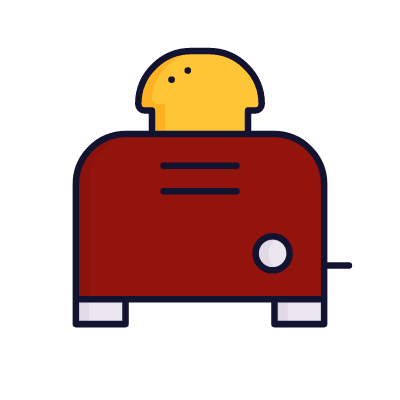 Toaster, Animated Icon, Lineal
