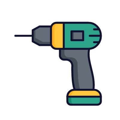 Drilling machine, Animated Icon, Lineal