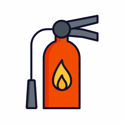 Fire extinguisher, Animated Icon, Lineal