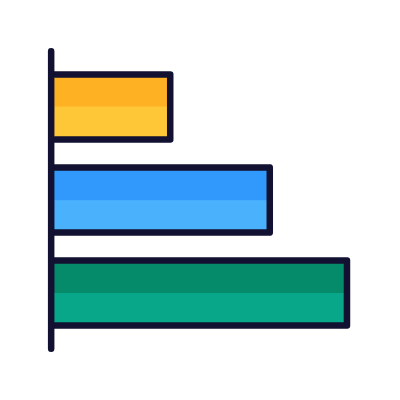 Vertical chart, Animated Icon, Lineal