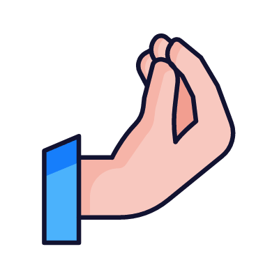 Pinecone hand, Animated Icon, Lineal