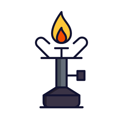 Gas burner, Animated Icon, Lineal