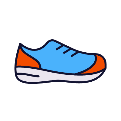 Running shoe, Animated Icon, Lineal