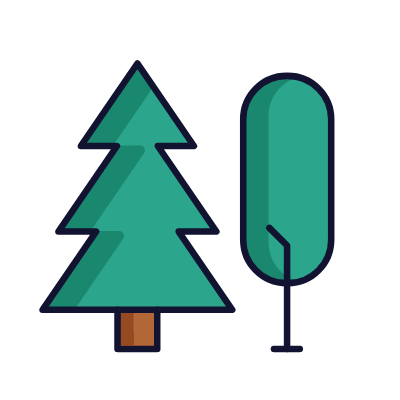 Forest, Animated Icon, Lineal