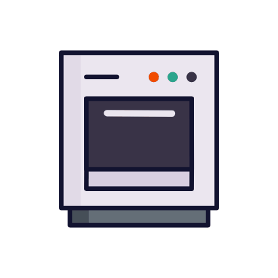 Bake cooker, Animated Icon, Lineal