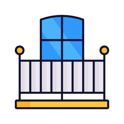 Balcony, Animated Icon, Lineal