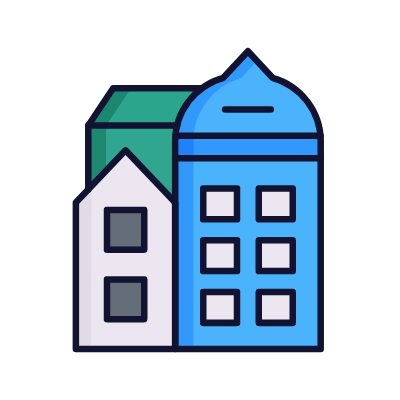 Downtown, Animated Icon, Lineal
