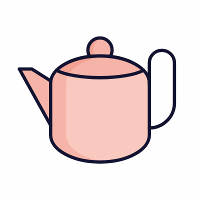 Tea pot, Animated Icon, Lineal