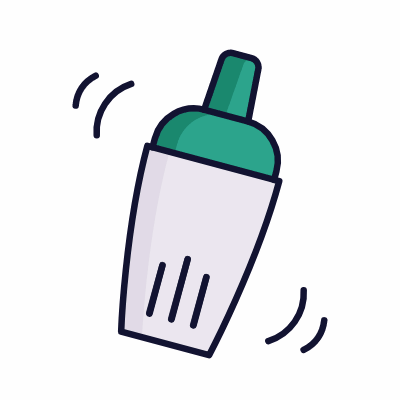 Coctail shaker, Animated Icon, Lineal