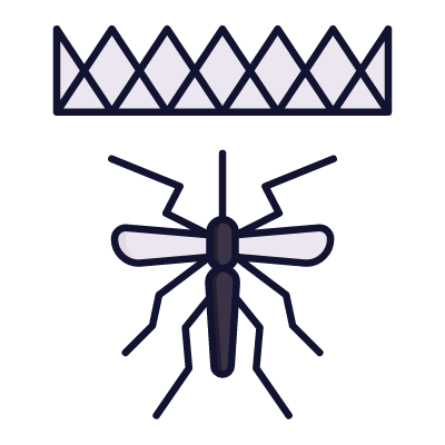 Mosquito net, Animated Icon, Lineal