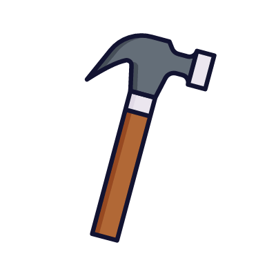 Hammer, Animated Icon, Lineal