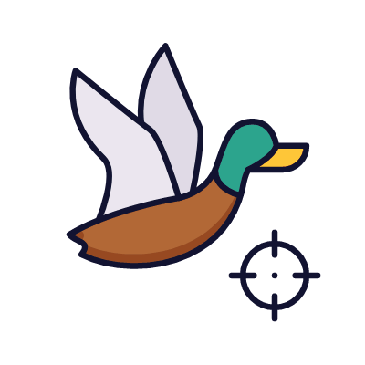 Duck hunt, Animated Icon, Lineal