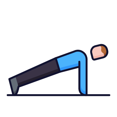 Pushups, Animated Icon, Lineal
