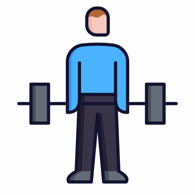 Deadlift, Animated Icon, Lineal