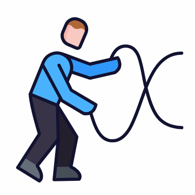 Battle ropes, Animated Icon, Lineal