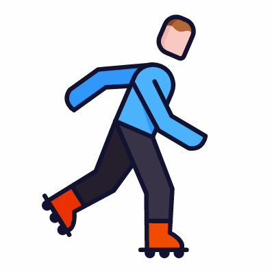 Roller skates, Animated Icon, Lineal