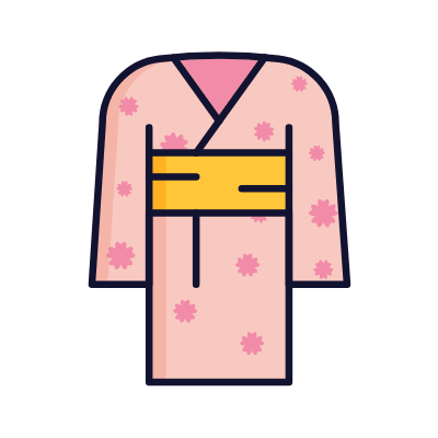 Kimono, Animated Icon, Lineal