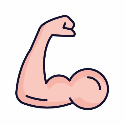 Muscle, Animated Icon, Lineal