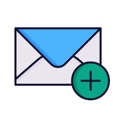 Mail plus, Animated Icon, Lineal
