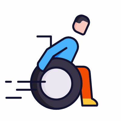 Handicapped, Animated Icon, Lineal