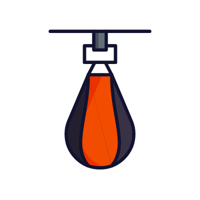 Small punching bag, Animated Icon, Lineal