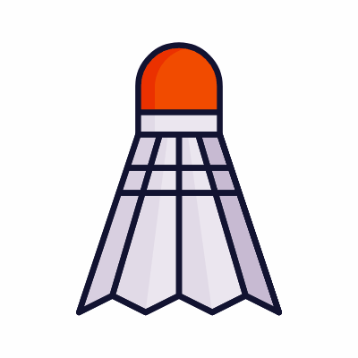 Shuttlecock, Animated Icon, Lineal