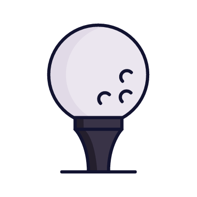 Golf ball, Animated Icon, Lineal