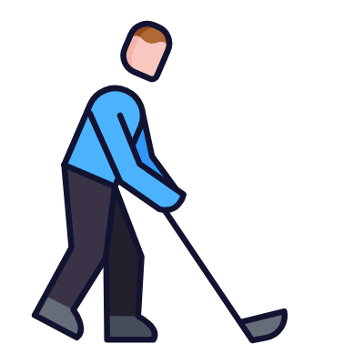 Golf, Animated Icon, Lineal