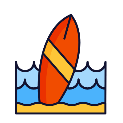 Surf, Animated Icon, Lineal