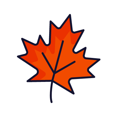 Maple Leaf, Animated Icon, Lineal
