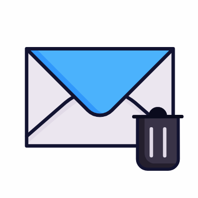 Mail trash, Animated Icon, Lineal