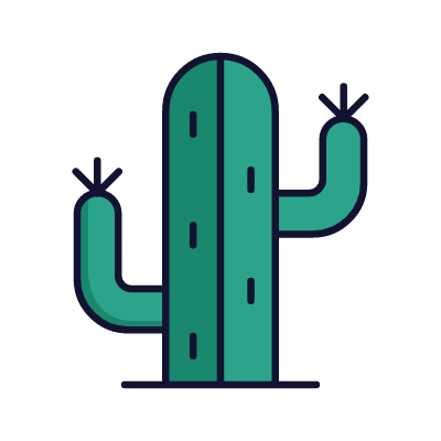 Cactus, Animated Icon, Lineal