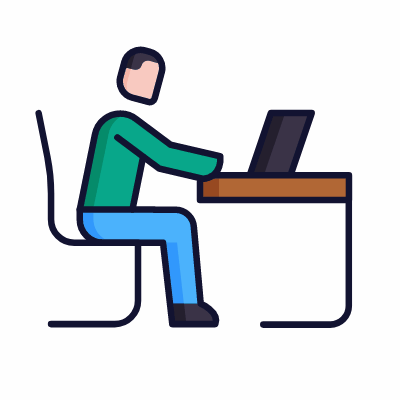 Employee, Animated Icon, Lineal