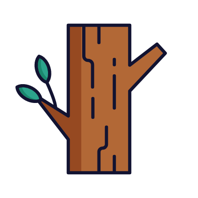 Trunk wood, Animated Icon, Lineal