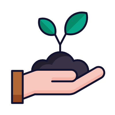 Tree planting, Animated Icon, Lineal