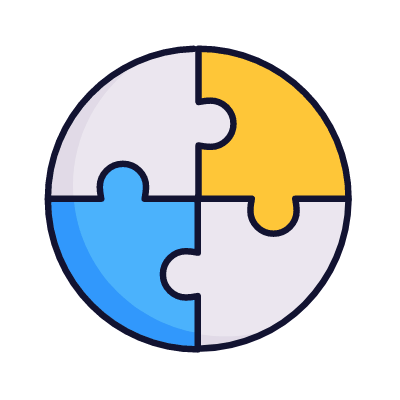 Puzzle, Animated Icon, Lineal