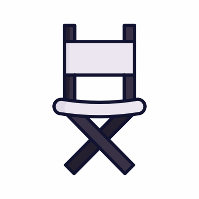 Director chair, Animated Icon, Lineal