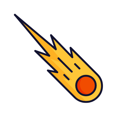 Comet, Animated Icon, Lineal