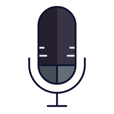 Microphone recording, Animated Icon, Lineal