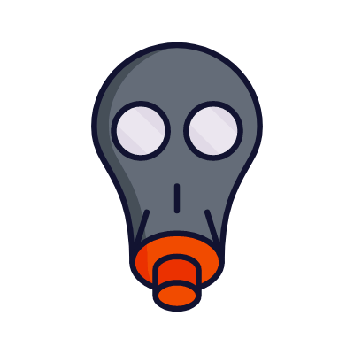 Gas mask, Animated Icon, Lineal