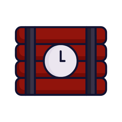 Time bomb, Animated Icon, Lineal
