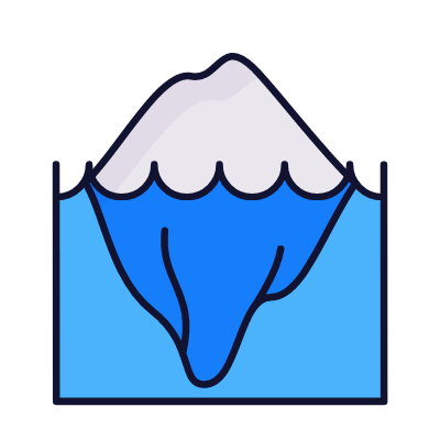 Iceberg, Animated Icon, Lineal