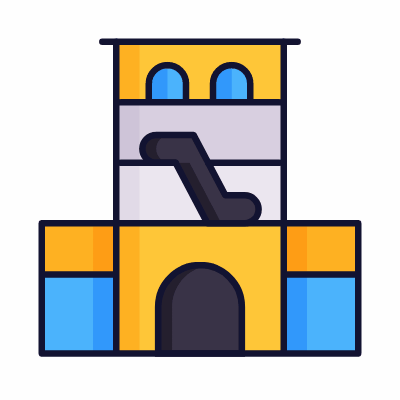 Shopping mall, Animated Icon, Lineal