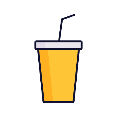 Beverages, Animated Icon, Lineal