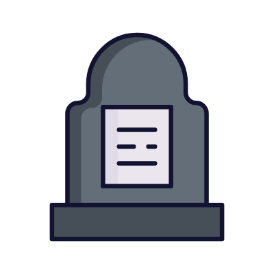 Cemetery, Animated Icon, Lineal