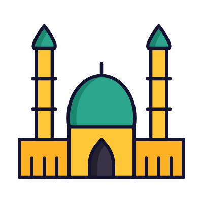 Mosque, Animated Icon, Lineal