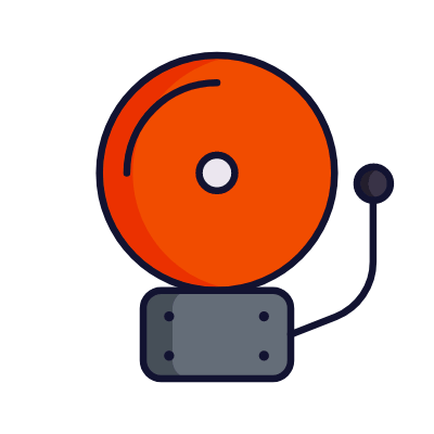 Fire alarm, Animated Icon, Lineal