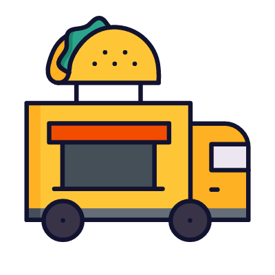 Food truck, Animated Icon, Lineal