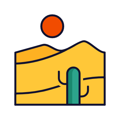 Desertification, Animated Icon, Lineal